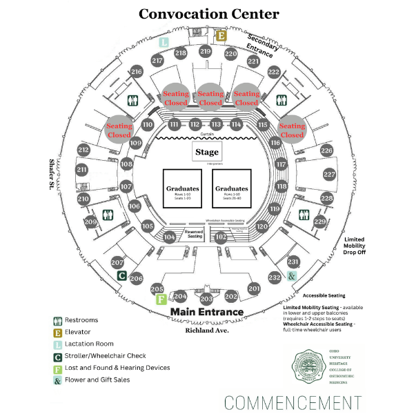 Convocation Center Seating Chart - 2026