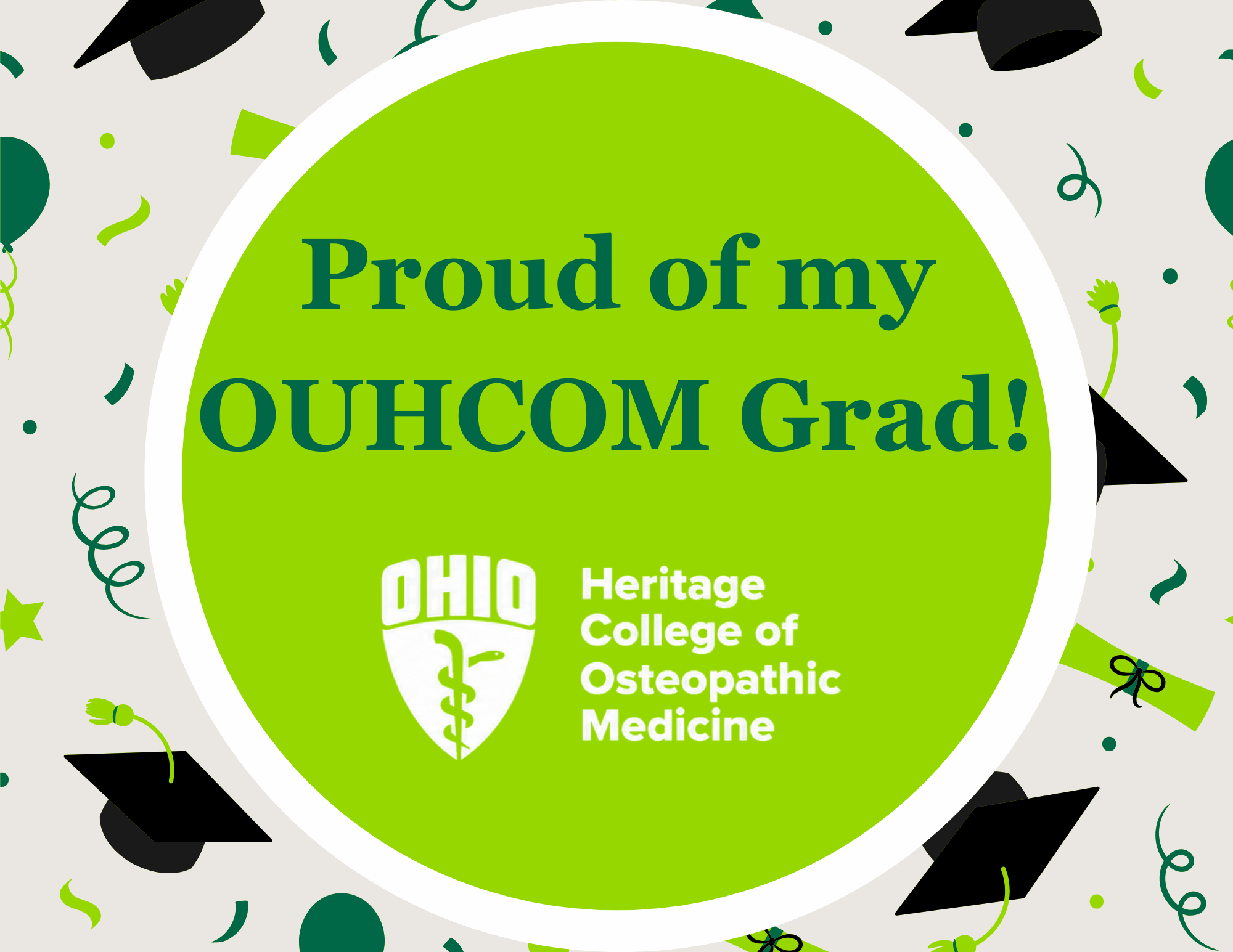 Proud HCOM Grad Sign