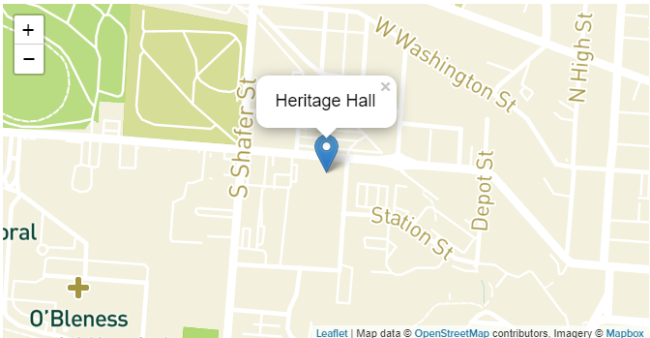 Heritage Hall location map