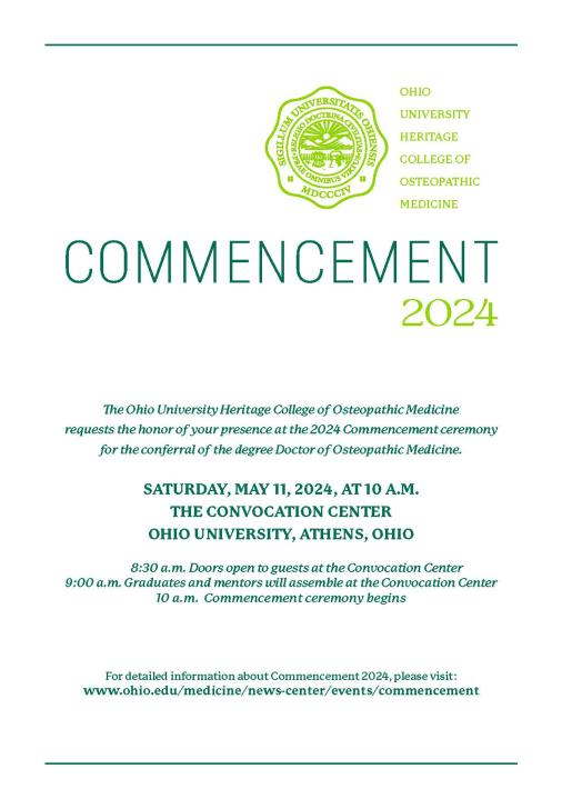 2024 Commencement Invitation