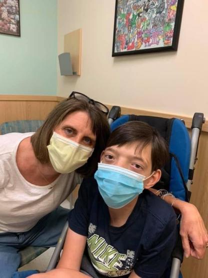 Karolyi with patient during COVID