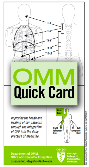 Front of OMM Quick Card Brochure