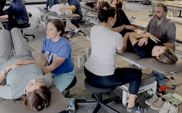 Learners in the OMA course applying OMM techniques