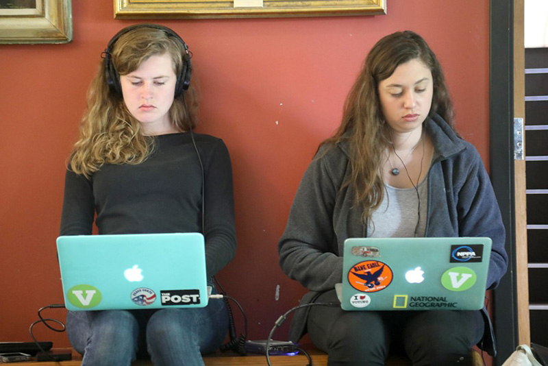 women on laptops