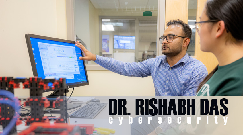Dr. Rishabh Das working with the Fischer Technik setup in the lab