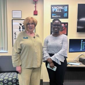 Left to Right: Dr. Terrie Temkin and Erica Adzimah