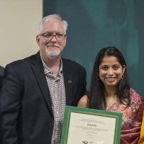 Left to Right: Dr. Scott Titsworth and Sonali Jha