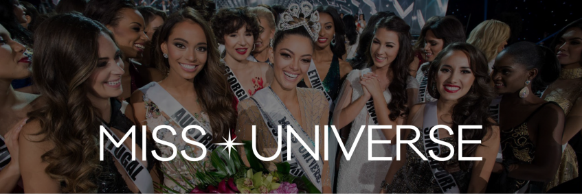 Miss Universe logo and photograph