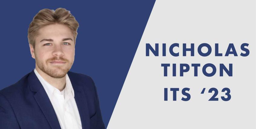 Nicholas Tipton, outstanding graduating undergraduate, ITS '23