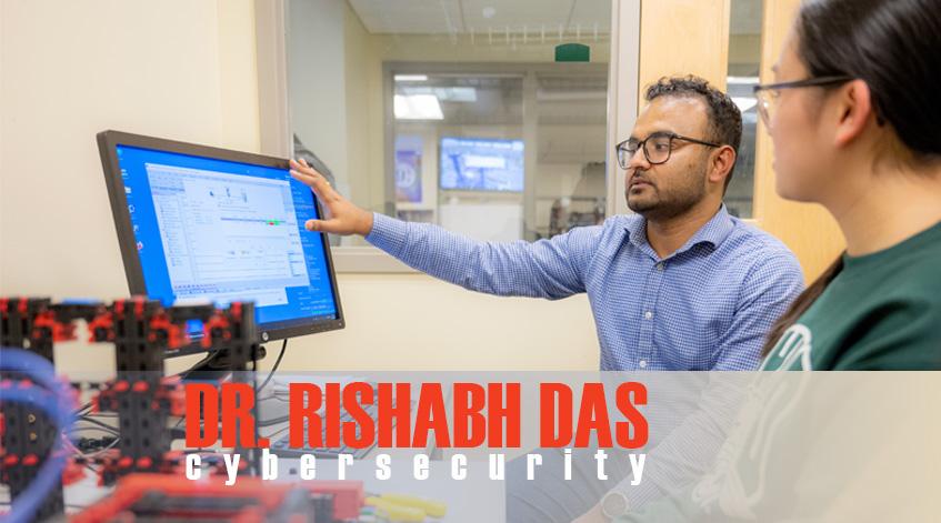 Dr. Rishabh Das working with the Fischer Technik setup in the lab