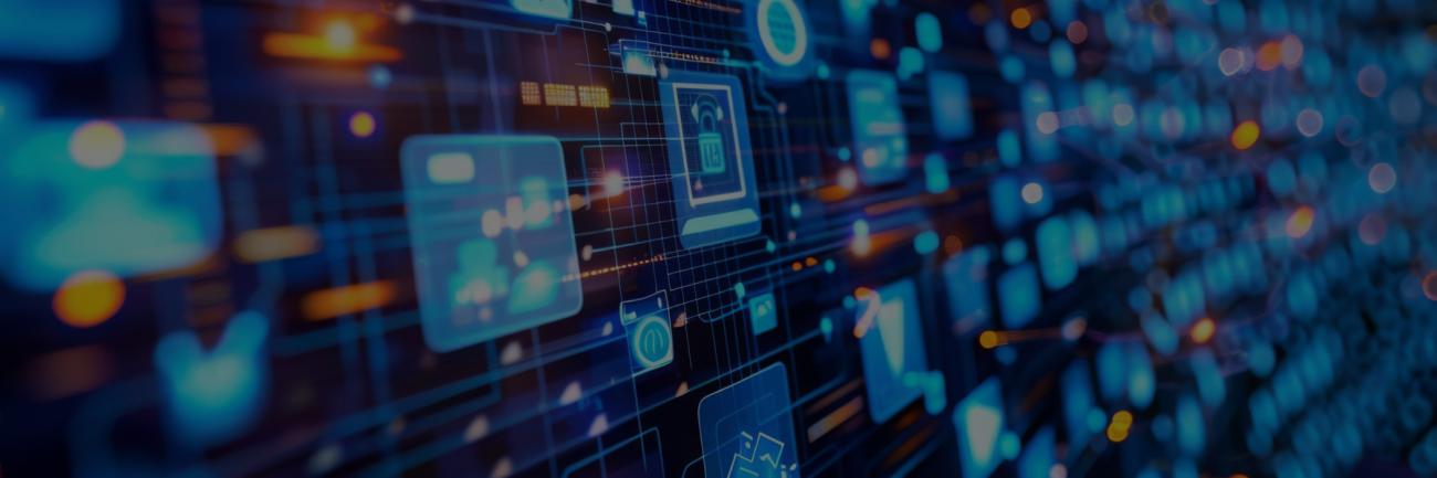 illustration of many screen images into infinity