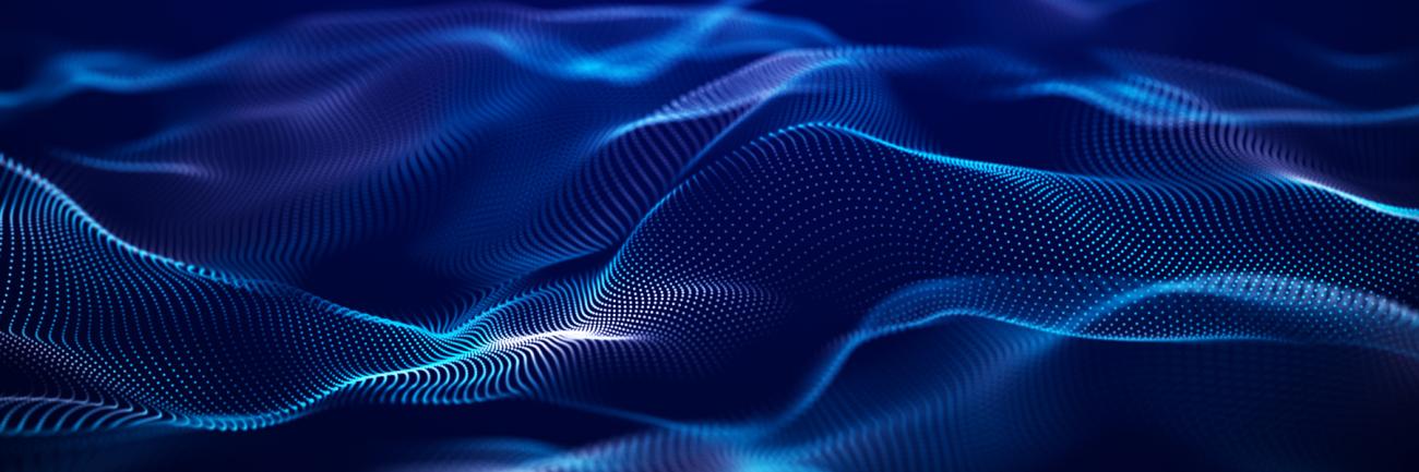 Abstract illustration of waves of data