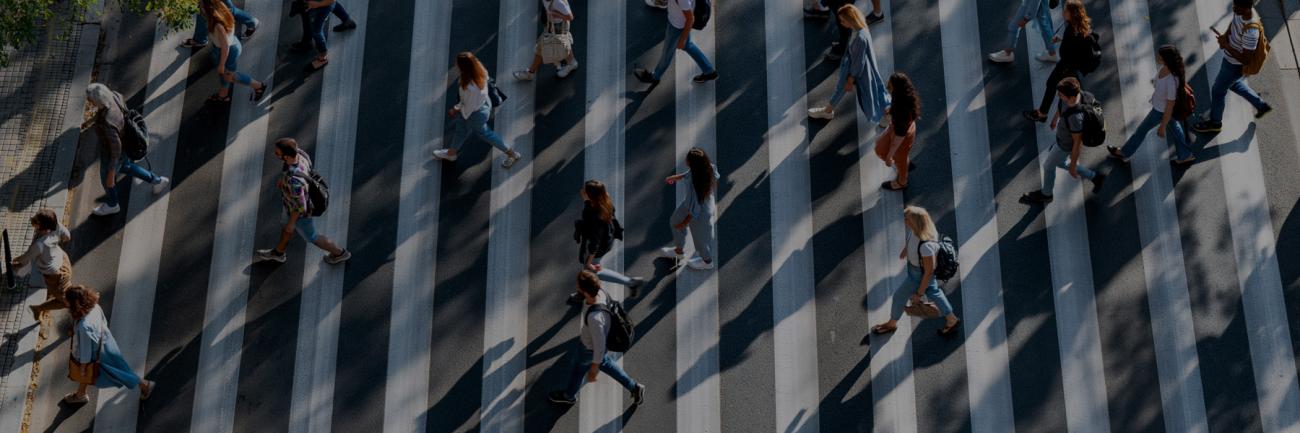 People on a crosswalk