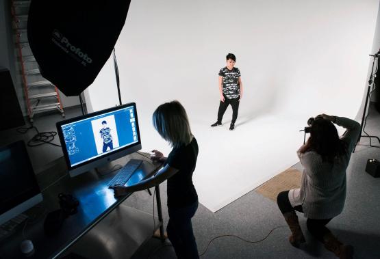 image of a photo shoot in a studio