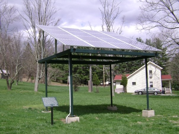 Solar Panels elevated above ground