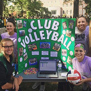 Club Volleyball officers at the involvement fair