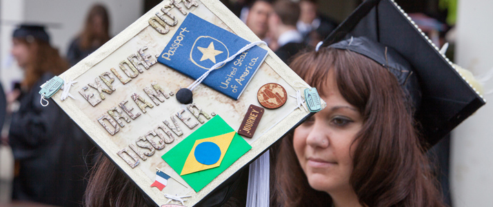Student's graduation cap