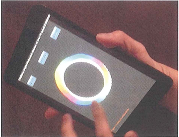 A ring on a touch device