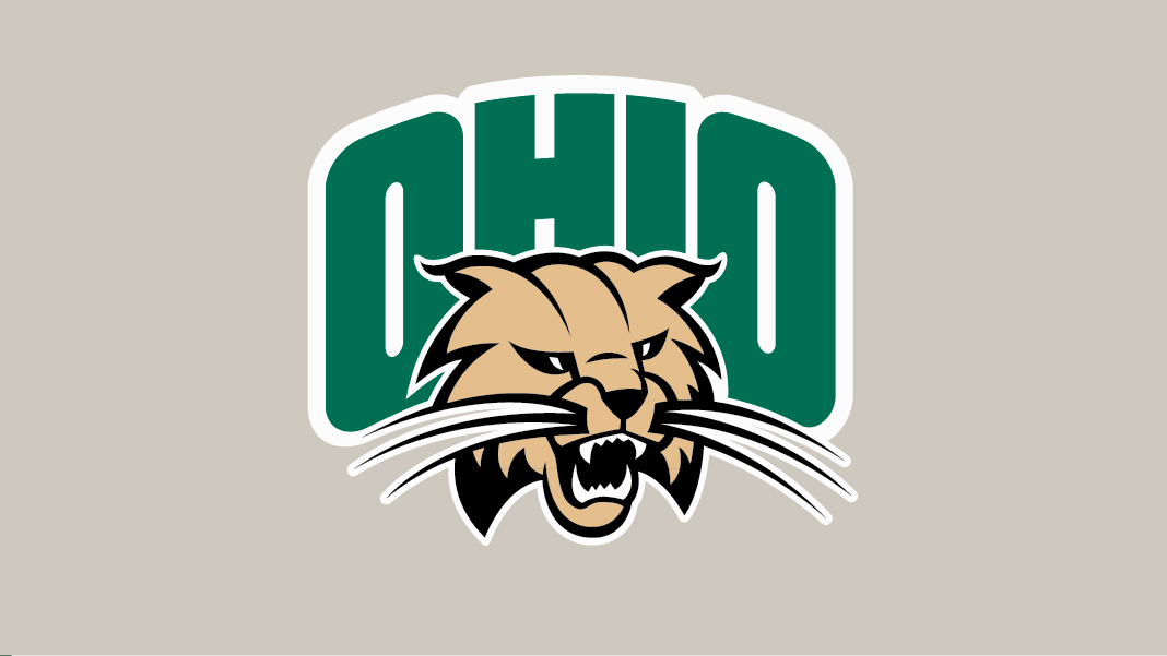 ohio athletics logo on brown background 