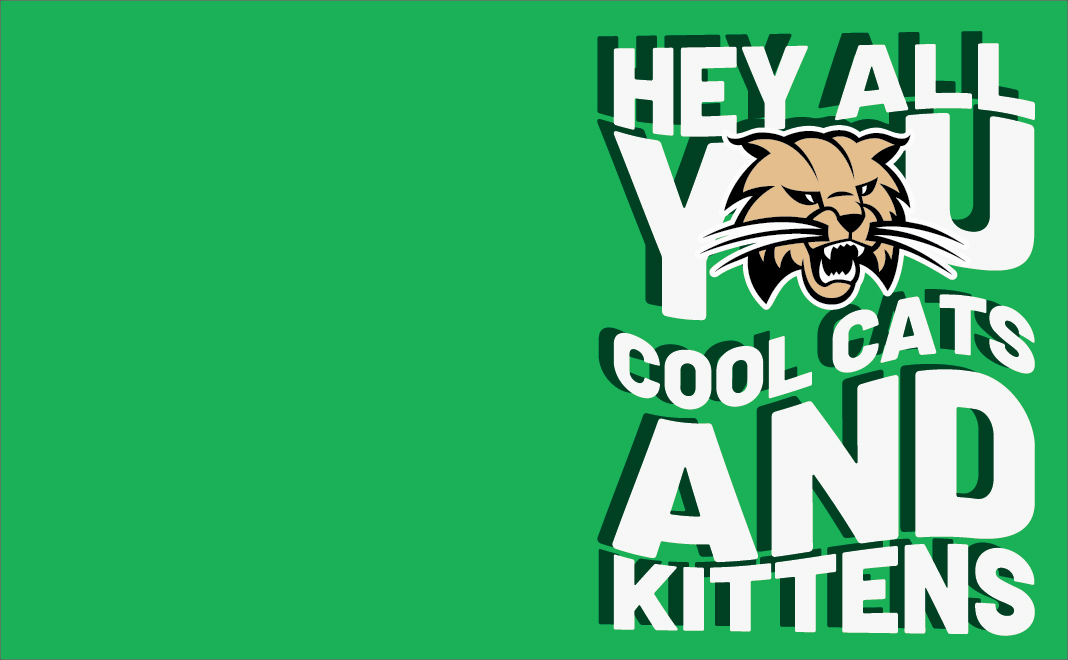 hey all you cool cats and kittens lettering with attack cat logo