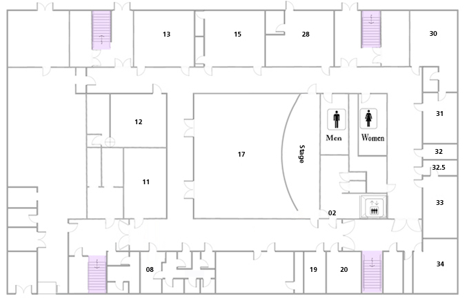 Bennett Hall Ground Floor Map
