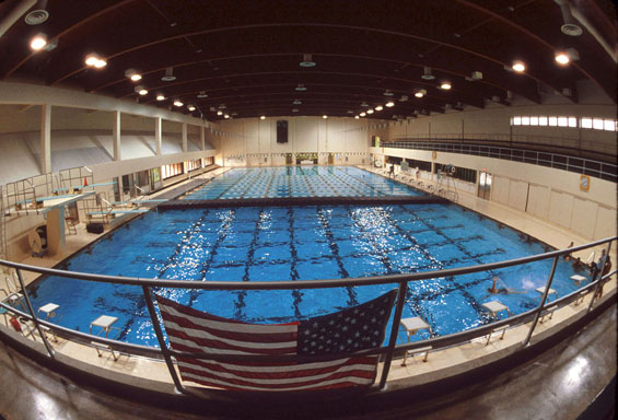 Photo of the pool in the Aquatic Center at Ohio University