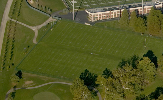 Aerial photo of the Practice Field at Ohio University