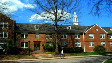Photo of Johnson Hall, located on East Green