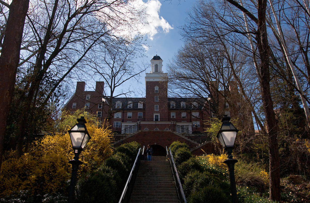 Photo of Bryan Hall, located on College Green