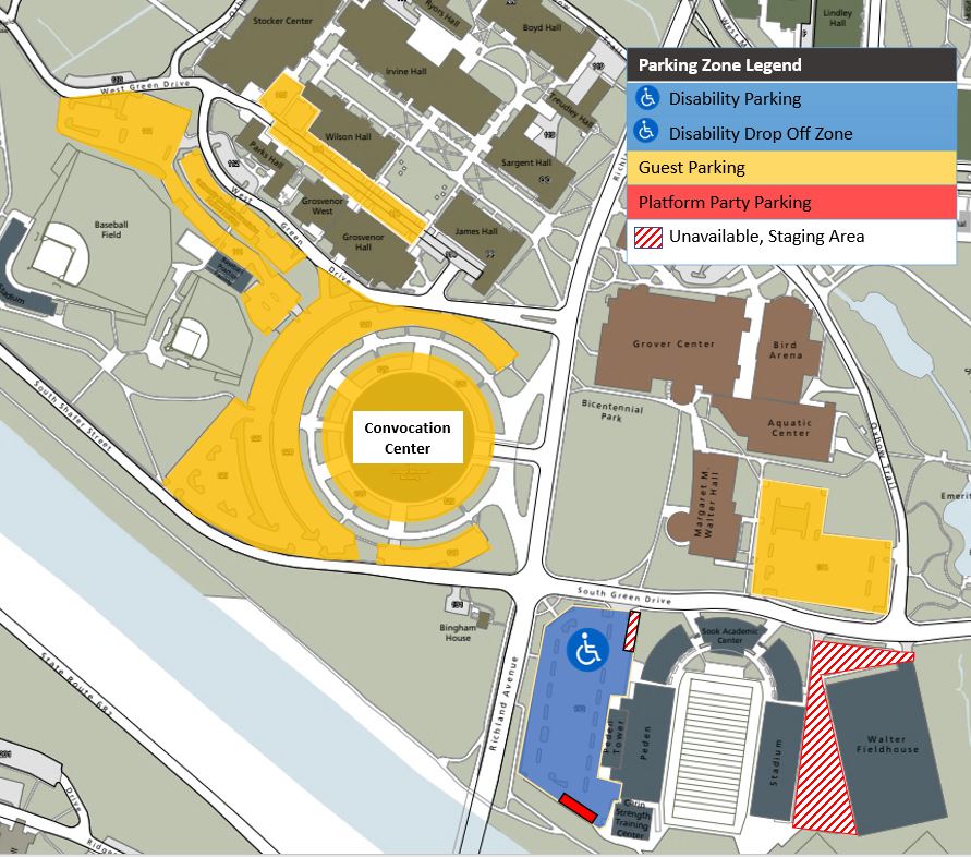 2021 Spring Commencement Transportation Parking Information