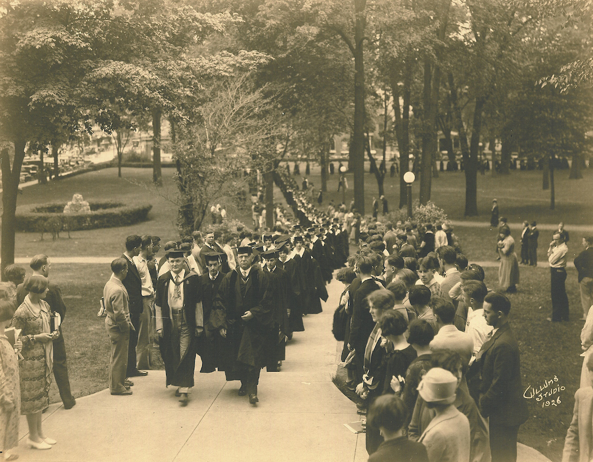 Historical photo of OHIO graduates