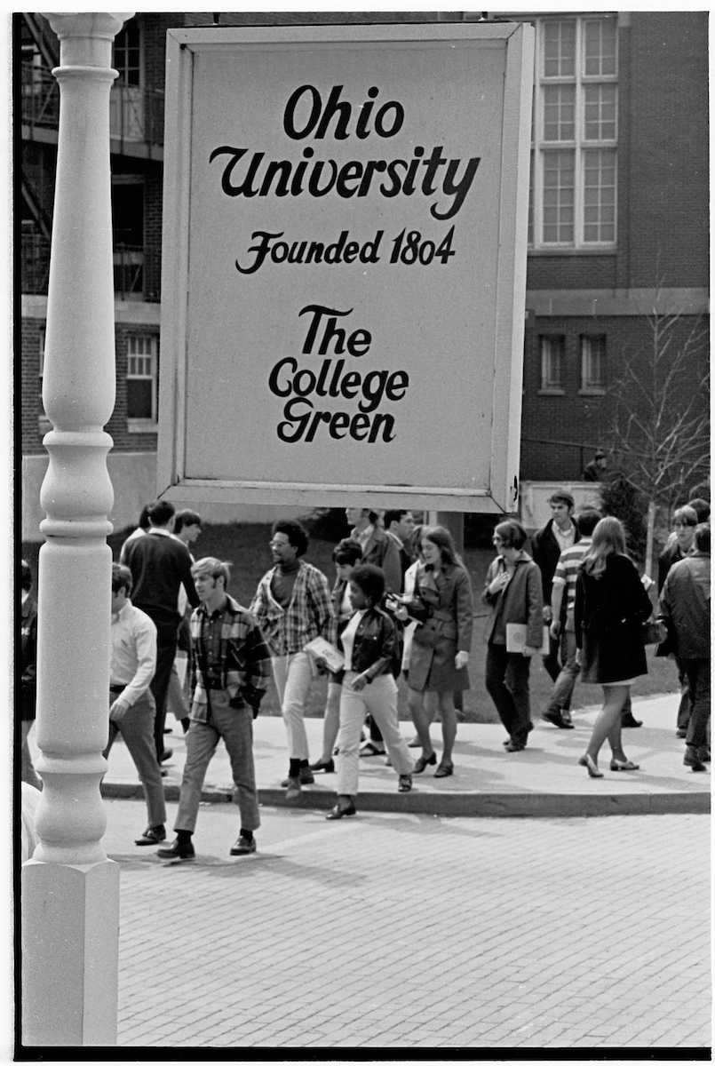 Historical Photo of Ohio University Sign