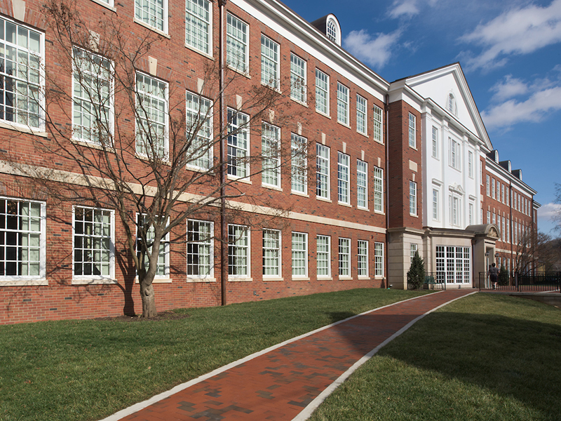 Photo of the front of Patton Hall at Ohio University