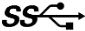 SS logo: USB 3.0 port symbol