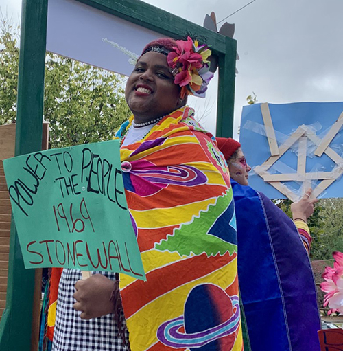 Ohio University student participates in the LGBT parade