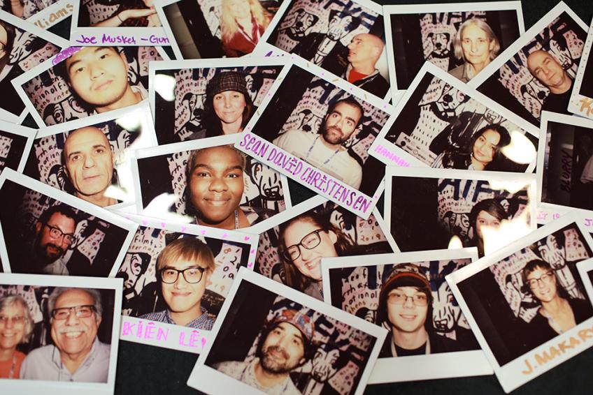 Polaroid photographs of people