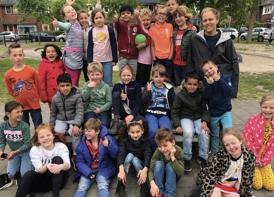 Children standing outside