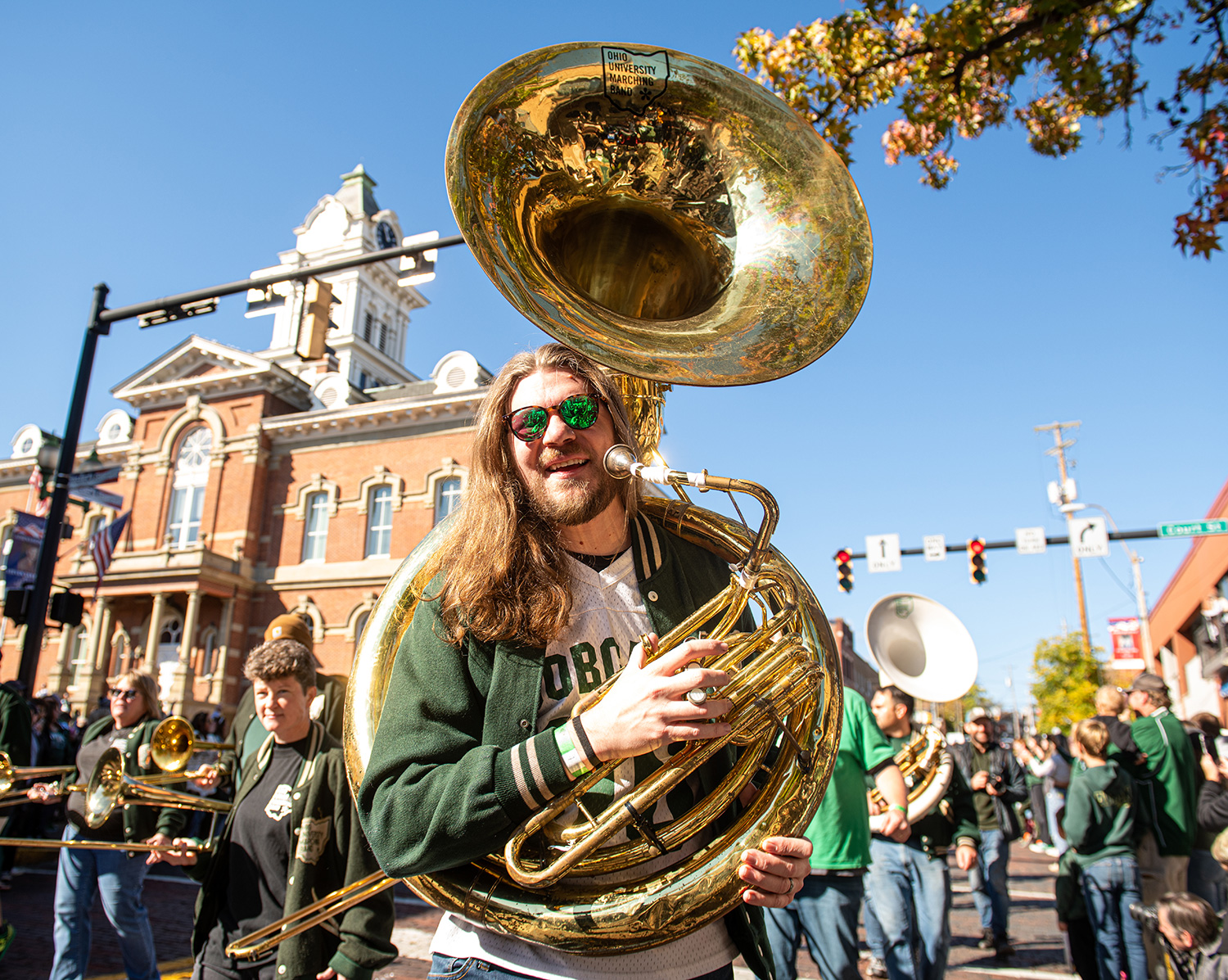 Homecoming Parade tuba player