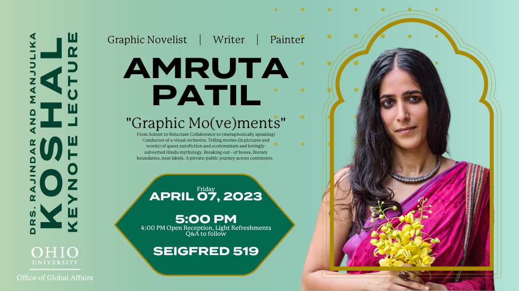 2023 Koshal lecture Amruta Patil with Lecture title