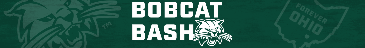 Green graphic with text "Bobcat Bash" in white.