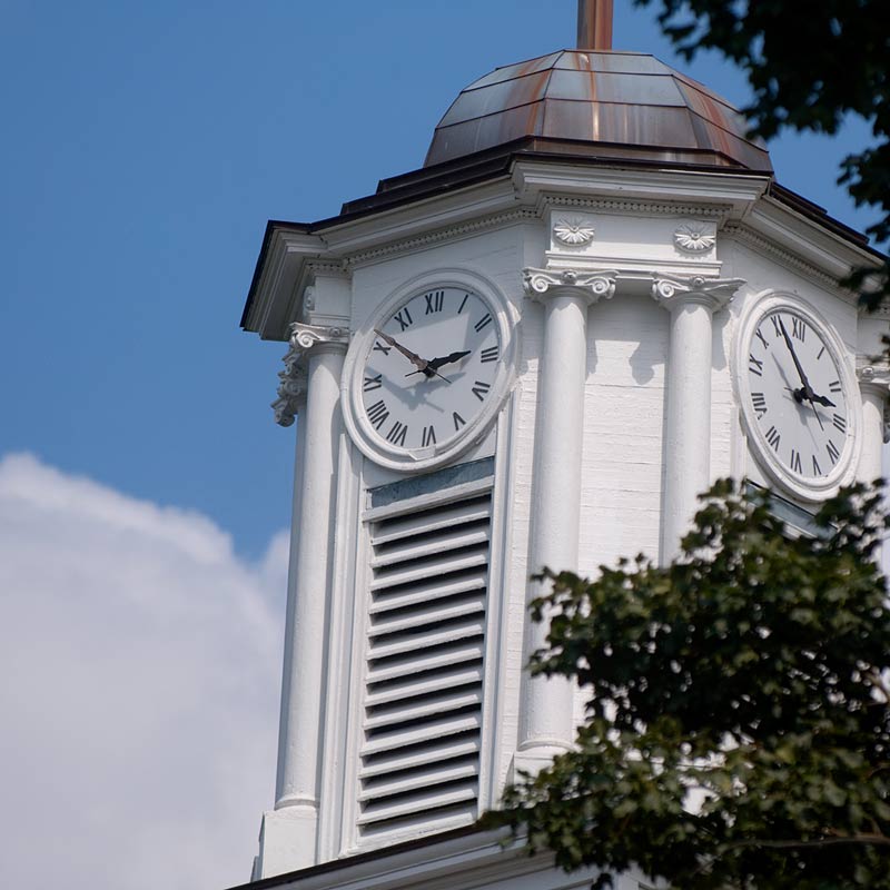 Clock tower on Cutler Hall