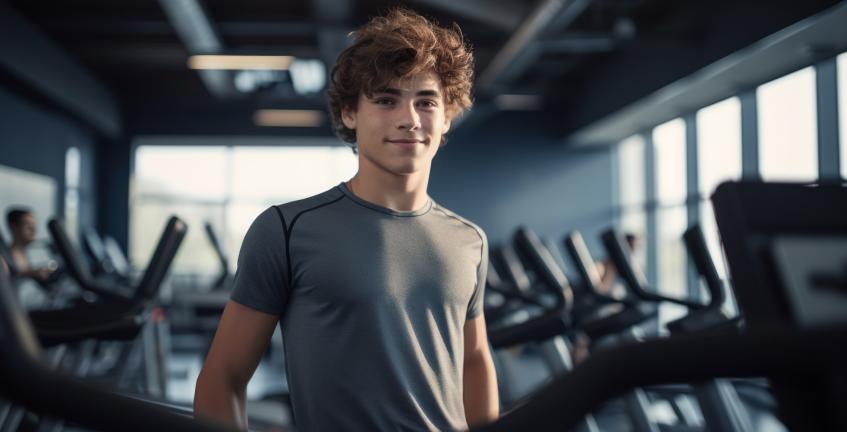 Young person in fitness Center