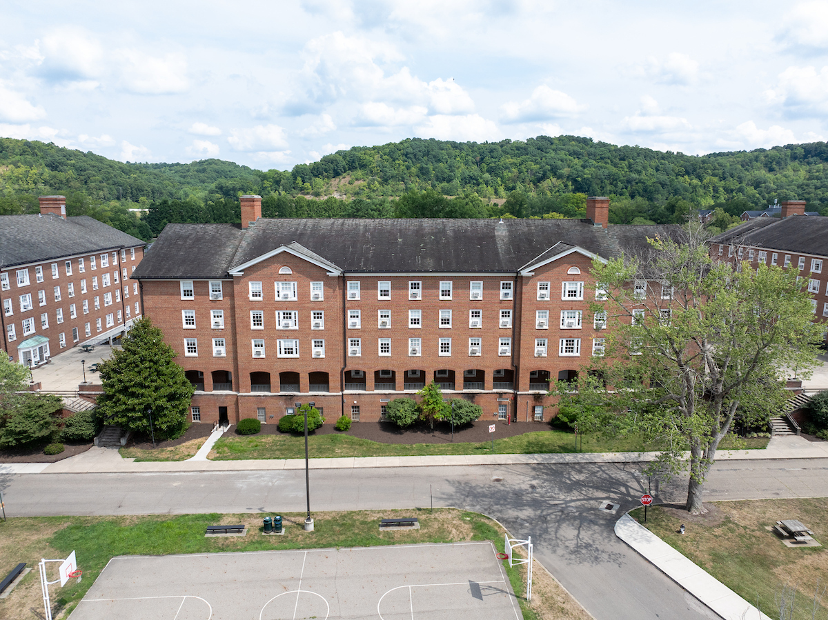 Photo of the front of Brown Hall, located on South Green