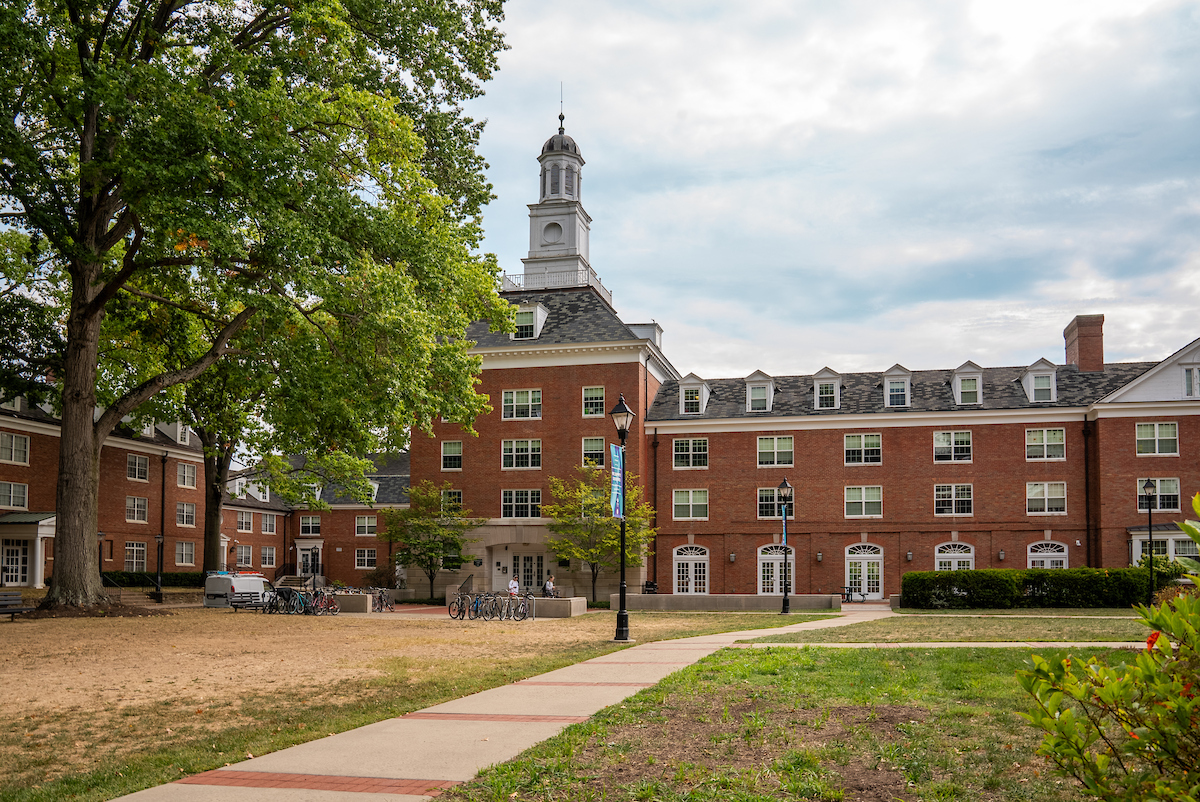 Photo of Washington Hall, located on East Green