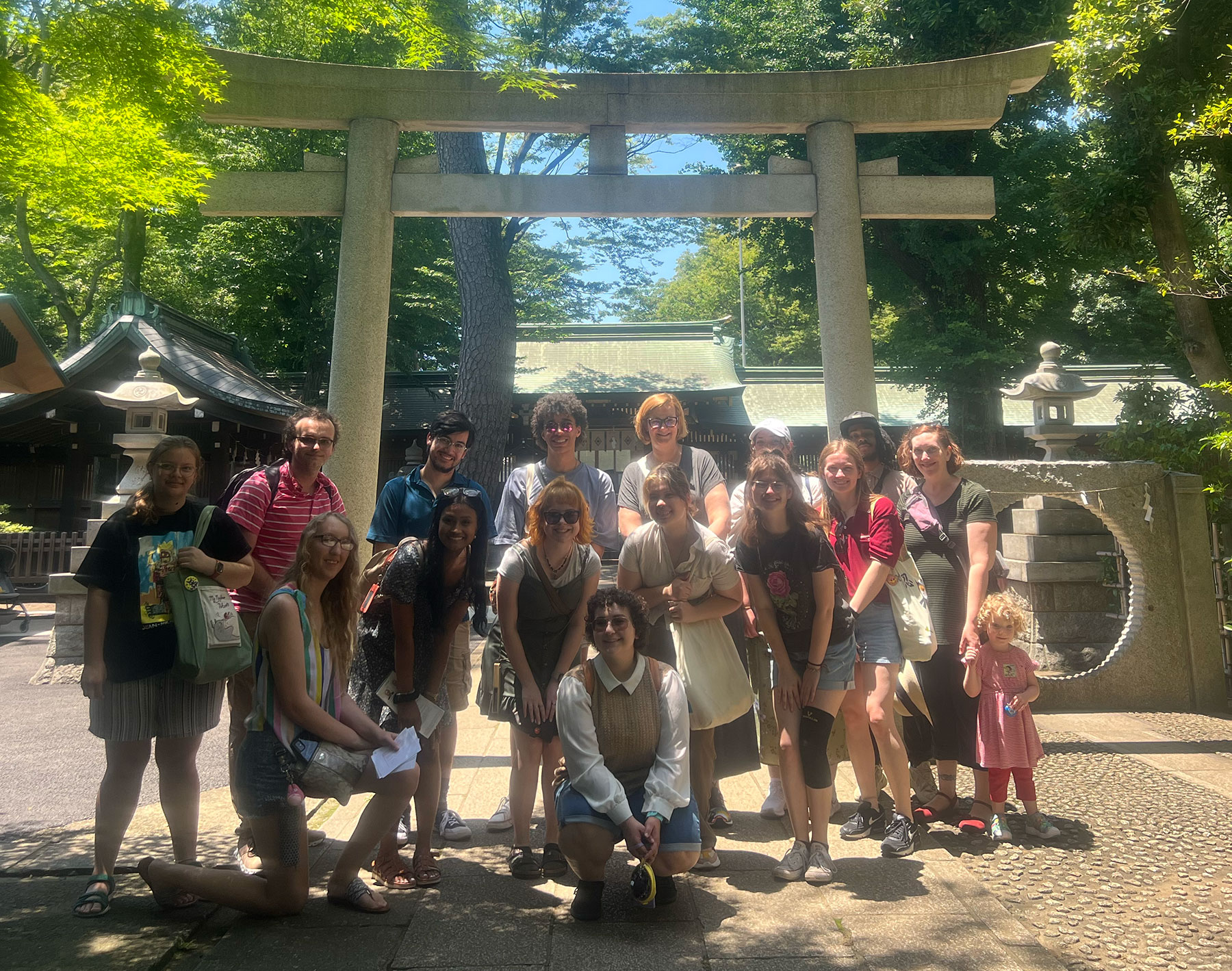 Ohio University students pose while studying abroad in Tokyo, Japan.
