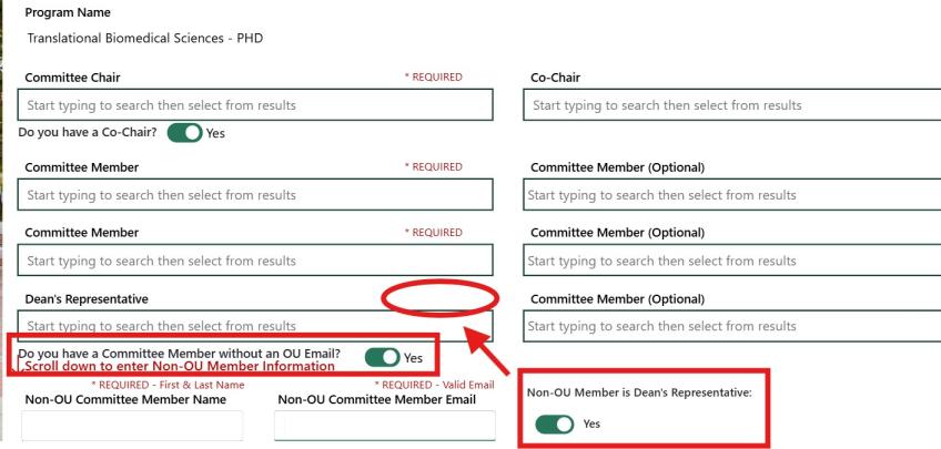 screen shot of forms