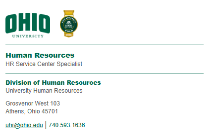 Example of Bobcat Beyond in email signature, showing 1 badge. 