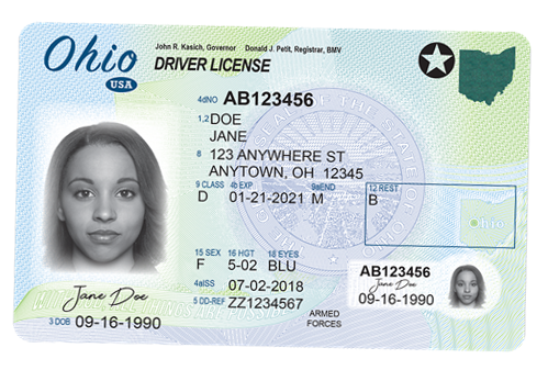 State of Ohio Driver's License