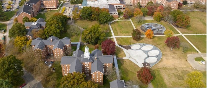 aerial view of Athens campus
