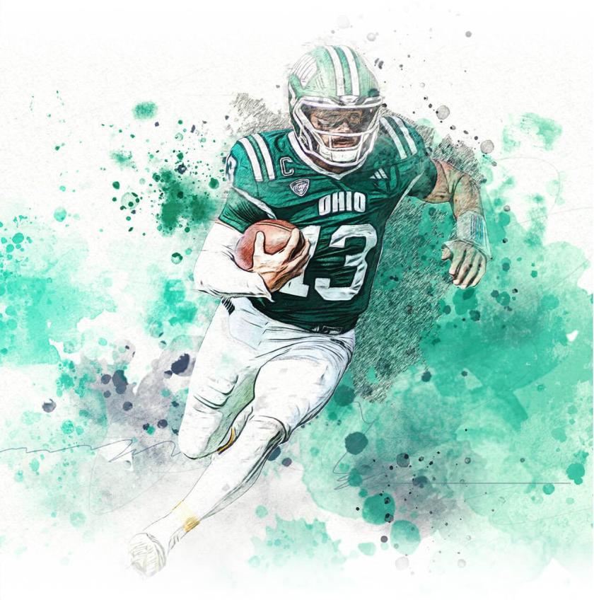 illustration of OHIO football player